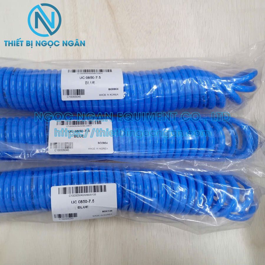 Ống Khí Xoắn Màu Xanh Dương UC 0850-7.5 BU